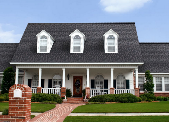 Large home with Pewter Gray GAF shingles